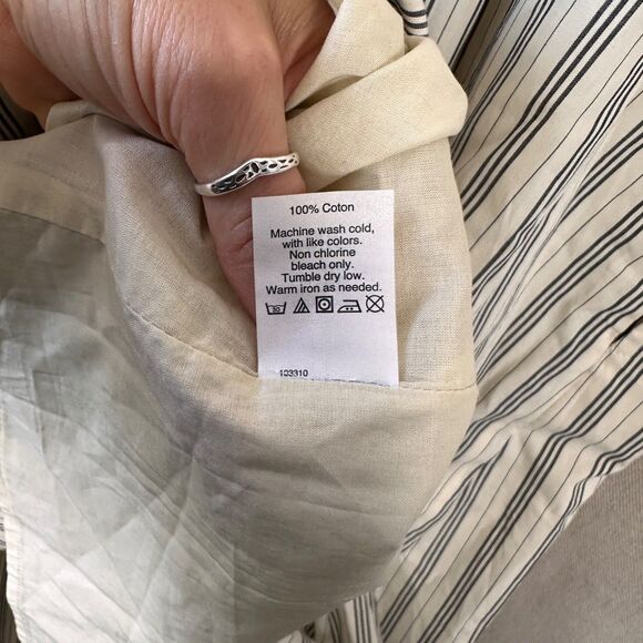 Madewell Cutout Striped Sundress Cream and Black Size 10 - Picture 10 of 15